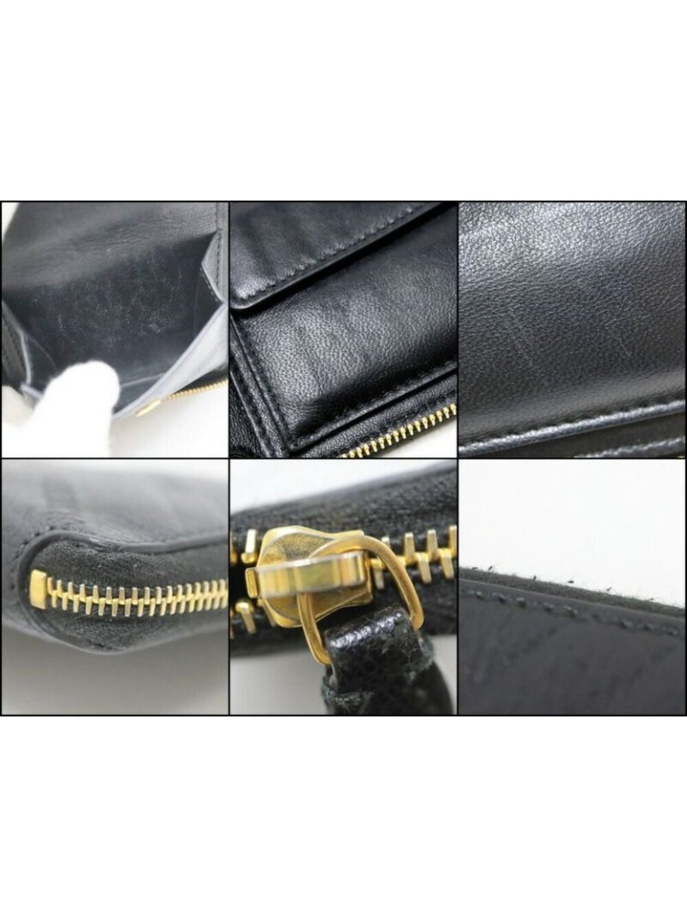 Balenciaga Wallet Leather Black Gold - Picture 5 of 5